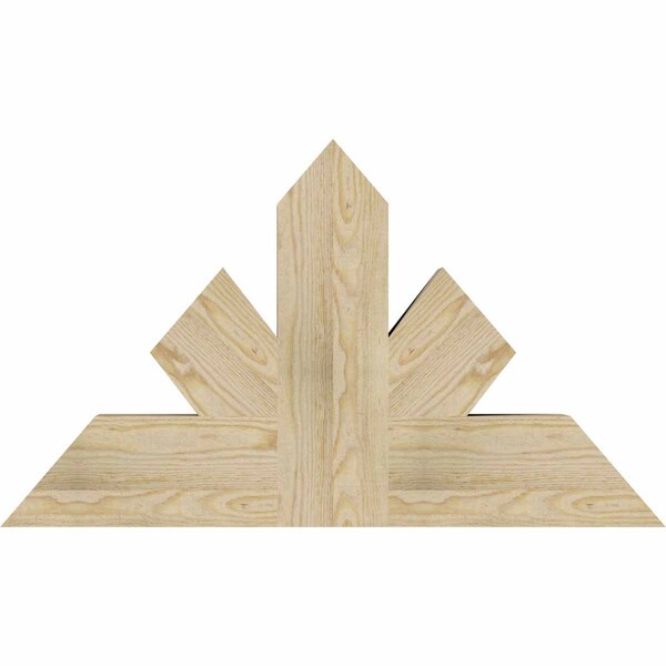 Ekena Millwork Saratoga Rough Sawn Timber Gable Bracket, Douglas Fir, 36"W x 21"H x 4"D x 6"F, 14/12 Pitch GBW036X21X0406SAR00RDF - main